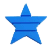 Logo Modrá hvězda pro hladinoměr / vodočetná lať / limnigrafická stanice - výroba RIGEL Jan Malecha